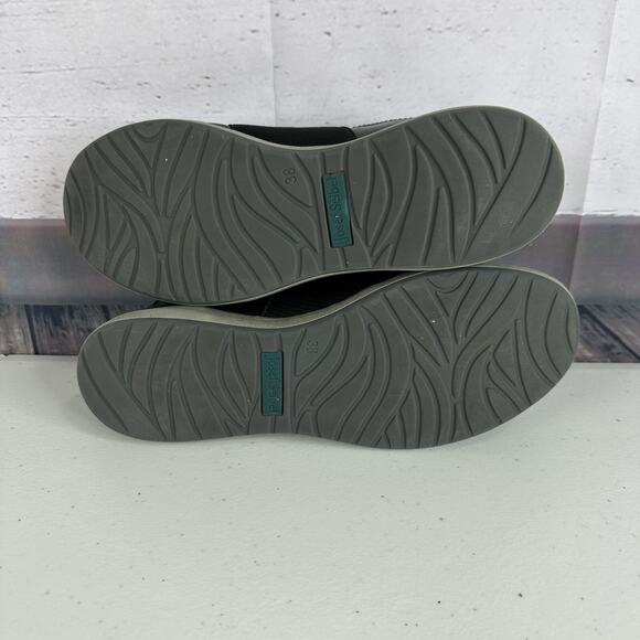 Josef Seibel Sneaker Womens 7.5 EU 38 Black Leather Slip on Shoe Comfort Cushion - Picture 8 of 12